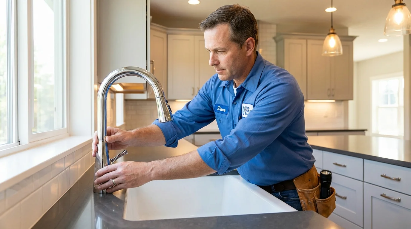 Kitchen faucet installation by Johns Plumbing LLC in Kirbyville
